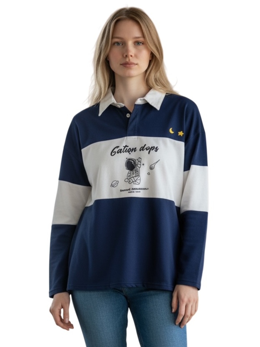 Gator Drops Navy and White Rugby Shirt